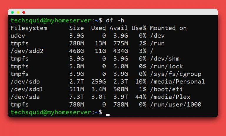df linux command line utility